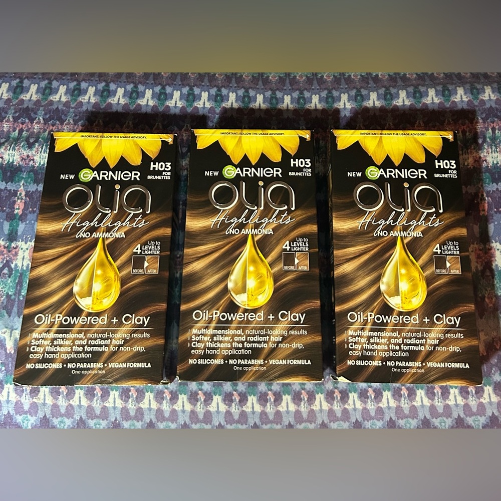 NEW Garnier Olia Hair Highlights Kit with No Ammonia 3 new boxes